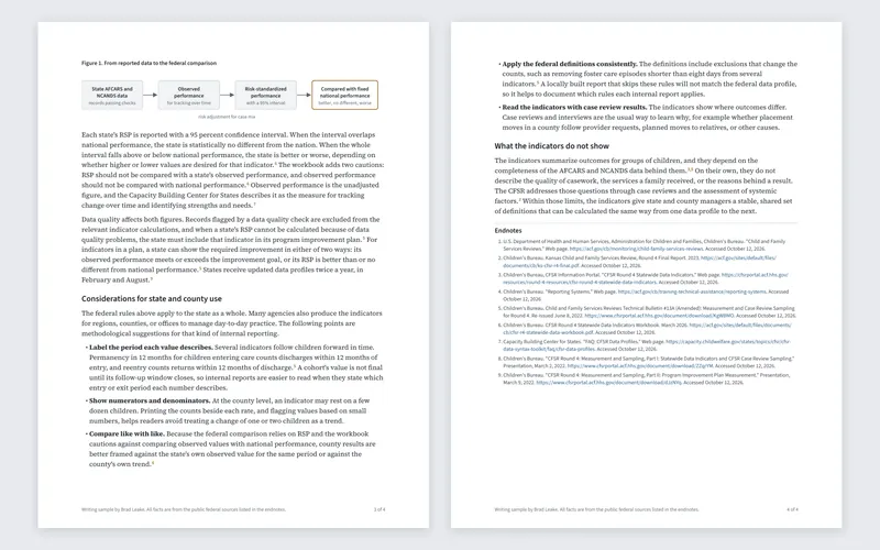 Policy Brief: Reading the CFSR Round 4 Statewide Data Indicators: Brief pages 3 4